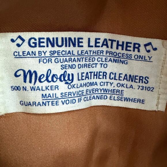 Vintage DeLong Genuine Leather Brown Belted Jacket Women’s Size XS/S - Picture 2 of 8